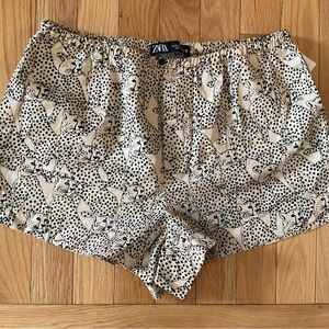 New - Zara leopard print shorts animal print